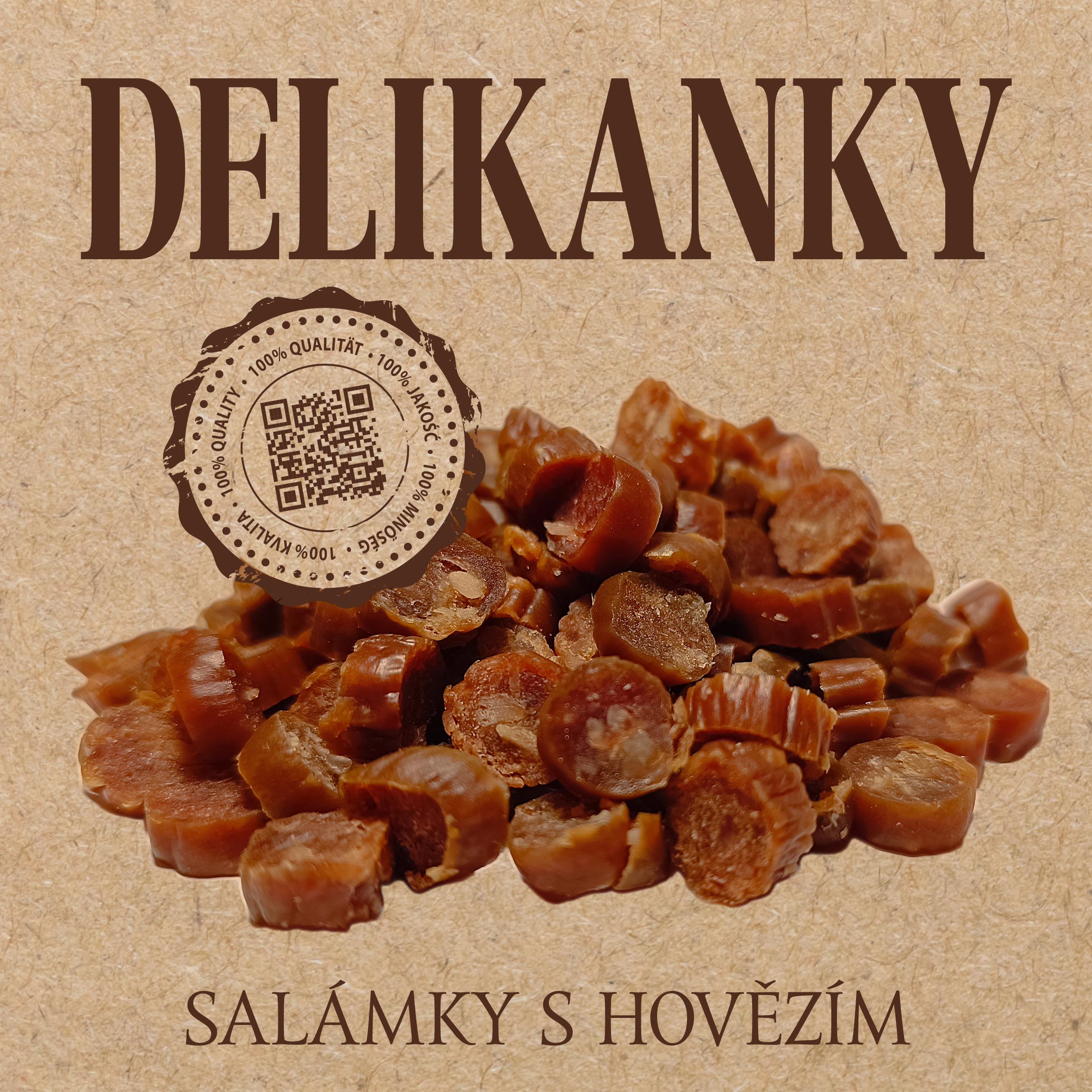 DELIKANKY Salámky s hovězím 250g DELIKANKY Salámky s hovězím 250g