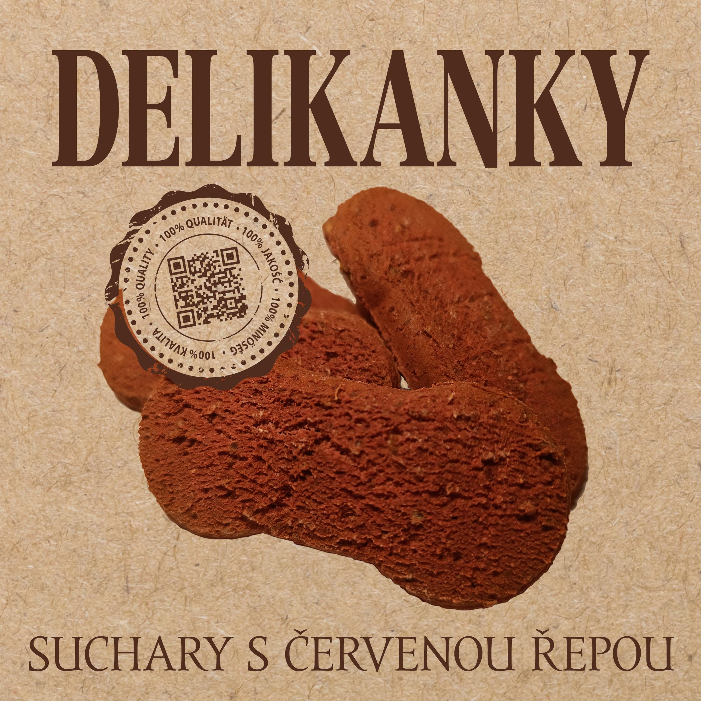 DELIKANKY Suchary červená řepa 8 ks DELIKANKY Suchary červená řepa 8 ks