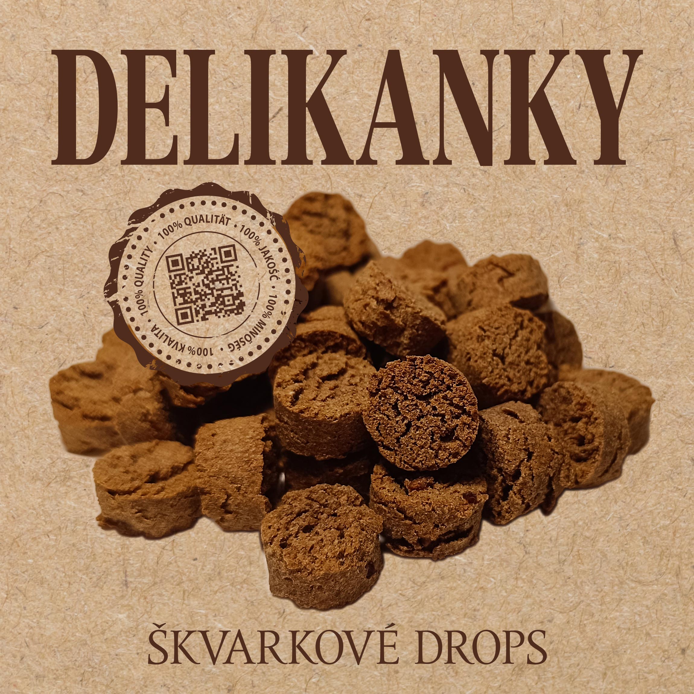 DELIKANKY Škvarkové drops 500g DELIKANKY Škvarkové drops 500g